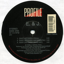 E. & J. Easy Listening / Lyrically Insane USED VINYL 12INCH 33 S RPM