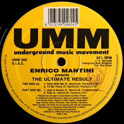 Enrico Mantini The Ultimate Result USED VINYL 12INCH 33 S RPM