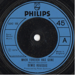Demis Roussos When Forever Has Gone Vinyl 7" USED