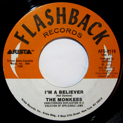 The Monkees I'm A Believer / Pleasant Valley Sunday Vinyl 7" USED