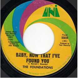 The Foundations Baby, Now That I've Found You USED VINYL 7INCH 45 RPM SINGLE STYRENE