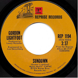 Gordon Lightfoot Sundown USED VINYL 7INCH 45 RPM SINGLE STYRENE