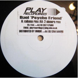 Duel Psycho Friend USED VINYL 12INCH 33 S RPM WHITE LABEL