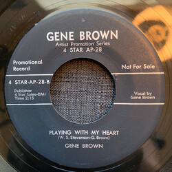 Gene Brown (2) Playing With My Heart/ Big Door USED VINYL 7INCH 45 RPM SINGLE PROMO