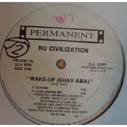 Nu Civilization Wake Up (Shay-Ama) USED VINYL 12INCH 33 S RPM PROMO