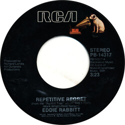 Eddie Rabbitt Repetitive Regret USED VINYL 7INCH 45 RPM SINGLE STYRENE STEREO