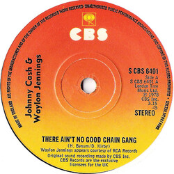 Johnny Cash / Waylon Jennings There Ain't No Good Chain Gang USED VINYL 7INCH