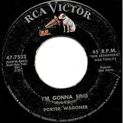 Porter Wagoner I Thought Of God / I'm Gonna Sing USED VINYL 7INCH 45 RPM