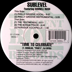 Sublevel / Donnell Rush Time To Celebrate Vinyl 12" USED