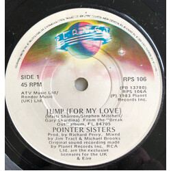 Pointer Sisters Jump (For My Love) USED VINYL 7INCH 45 RPM SINGLE