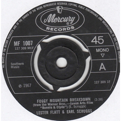 Flatt & Scruggs Foggy Mountain Breakdown Vinyl 7" USED