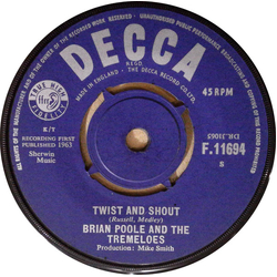 Brian Poole & The Tremeloes Twist And Shout Vinyl 7" USED