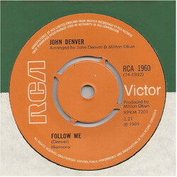 John Denver Follow Me USED VINYL 7INCH 45 RPM SINGLE