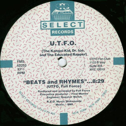 UTFO Beats And Rhymes USED VINYL 12INCH 33 S RPM