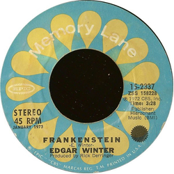 Edgar Winter Frankenstein / Free Ride Vinyl 7" USED