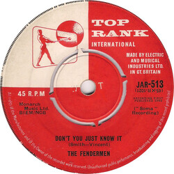 The Fendermen Don't You Just Know It USED VINYL 7INCH 45 RPM SINGLE