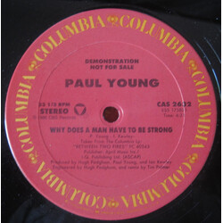 Paul Young Why Does A Man Have To Be Strong USED VINYL 12INCH 33 S RPM SINGLE PROMO