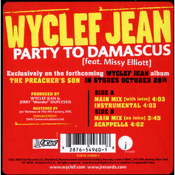 Wyclef Jean / Missy Elliott Party To Damascus USED VINYL 12INCH 33 S RPM SINGLE