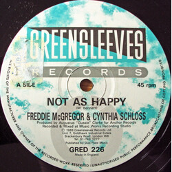 Freddie McGregor / Cynthia Schloss Not As Happy USED VINYL 12INCH 45 RPM