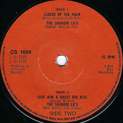 The Shangri-Las Leader Of The Pack / Give Him A Great Big Kiss USED VINYL 7INCH 45 RPM
