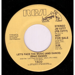 Taco Let's Face The Music (And Dance) USED VINYL 7INCH PROMO