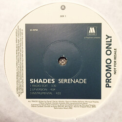 Shades (2) Serenade USED VINYL 12INCH 33 S RPM PROMO