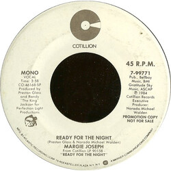 Margie Joseph Ready For The Night USED VINYL 7INCH 45 RPM PROMO