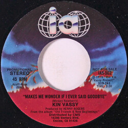 Kin Vassy Makes Me Wonder If I Ever Said Goodbye USED VINYL 7INCH 45 RPM PROMO STEREO MONO