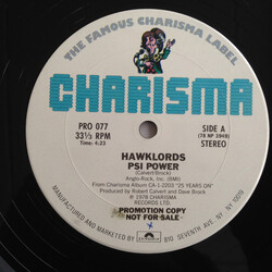 Hawklords PSI Power USED VINYL 12INCH 33 S RPM PROMO