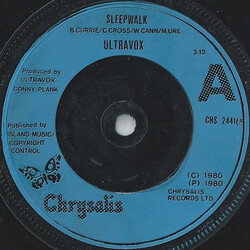 Ultravox Sleepwalk USED VINYL 7INCH SINGLE 45 RPM