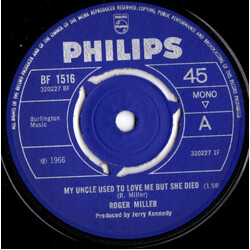 Roger Miller My Uncle Used To Love Me But She Died USED VINYL 7INCH 45 RPM MONO