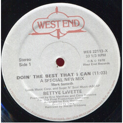 Bettye LaVette Doin' The Best That I Can Vinyl 12" USED