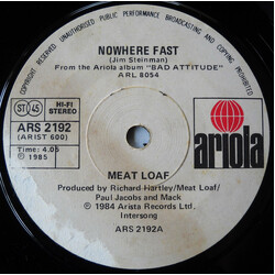 Meat Loaf Nowhere Fast USED VINYL 7INCH SINGLE