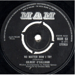 Gilbert O'Sullivan No Matter How I Try USED VINYL 7INCH 45 RPM SINGLE