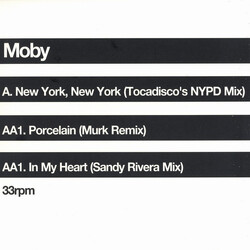 Moby New York, New York  Porcelain " In My Heart " Remixes" USED VINYL 12INCH 33 S RPM SINGLE