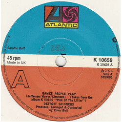 Spinners Games People Play USED VINYL 7INCH 45 RPM SINGLE