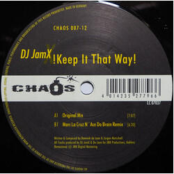 DJ JamX !Keep It That Way! USED VINYL 12INCH
