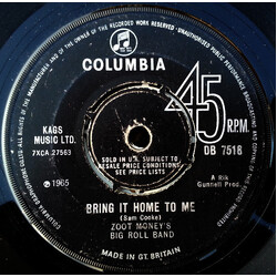 Zoot Money's Big Roll Band Good / Bring It Home To Me USED VINYL 7INCH 45 RPM