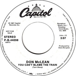 Don McLean You Can't Blame The Train USED VINYL 7INCH PROMO 45 RPM