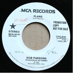 Rob Parsons Plans USED VINYL 7INCH SINGLE PROMO