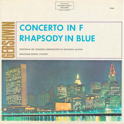 George Gershwin / The Sinfonia Of London / Kenneth Alwyn / Malcolm Binns Concerto In F / Rhapsody In Blue Vinyl LP USED