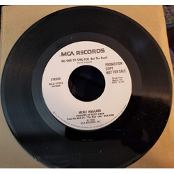 Merle Haggard No One To Sing For (But The Band) / Misery And Gin USED VINYL 7INCH 45 RPM SINGLE PROMO