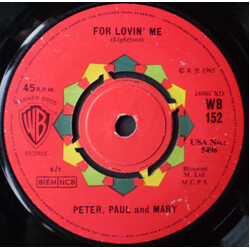 Peter, Paul & Mary For Lovin' Me USED VINYL 7INCH 45 RPM