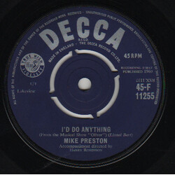 Mike Preston I'd Do Anything USED VINYL 7INCH 45 RPM