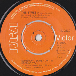 The Tymes Someway, Somehow I'm Keepin' You USED VINYL 7INCH 45 RPM SINGLE