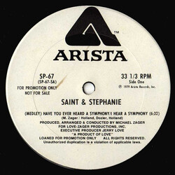 Roger St. Kenerly / Stephanie Spruill I Hear A Symphony USED VINYL 12INCH 33 S RPM PROMO