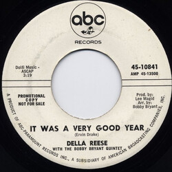 Della Reese / The Bobby Bryant Quintet It Was A Very Good Year / Solitary Woman USED VINYL 7INCH PROMO 45 RPM