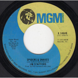 Jim Stafford Spiders & Snakes USED VINYL 7INCH 45 RPM SINGLE STYRENE