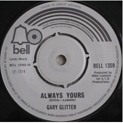 Gary Glitter Always Yours USED VINYL 7INCH 45 RPM SINGLE
