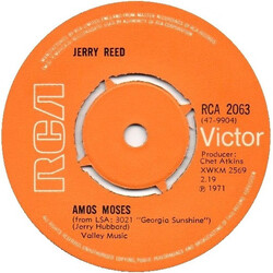 Jerry Reed Amos Moses USED VINYL 7INCH 45 RPM SINGLE